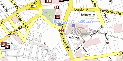Stadtplan Lime Street, Liverpool Liverpool